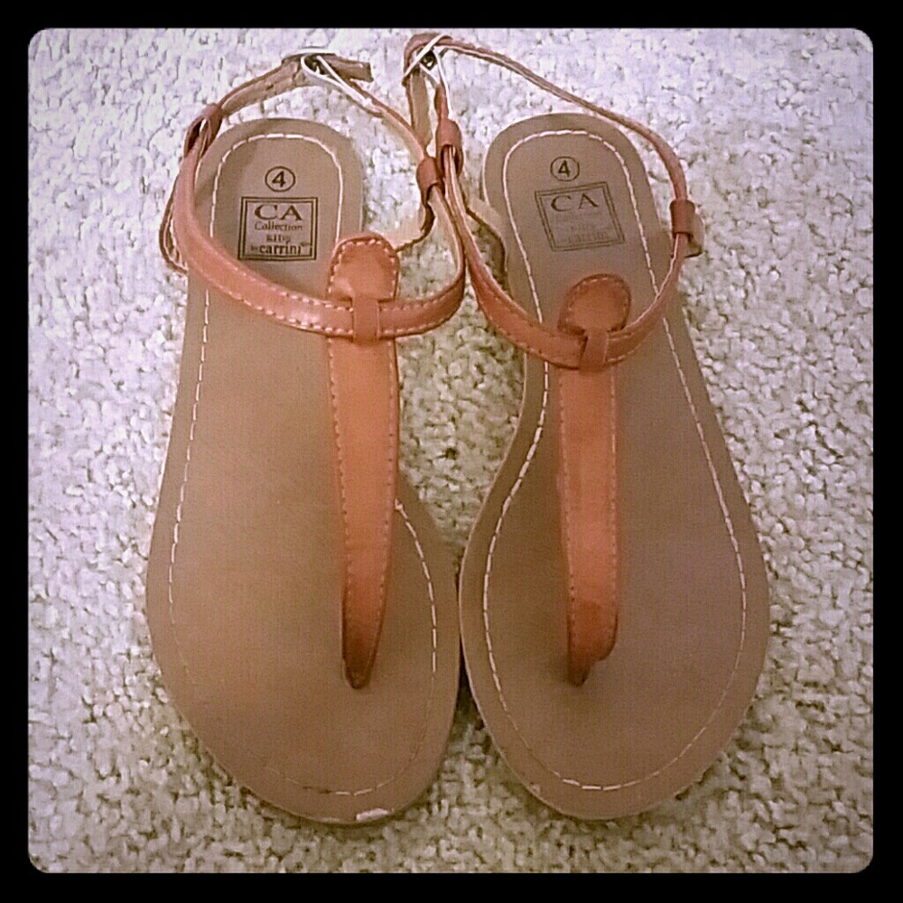 🚫DONATED🚫 Cognac Sandals - Picture 1 of 3